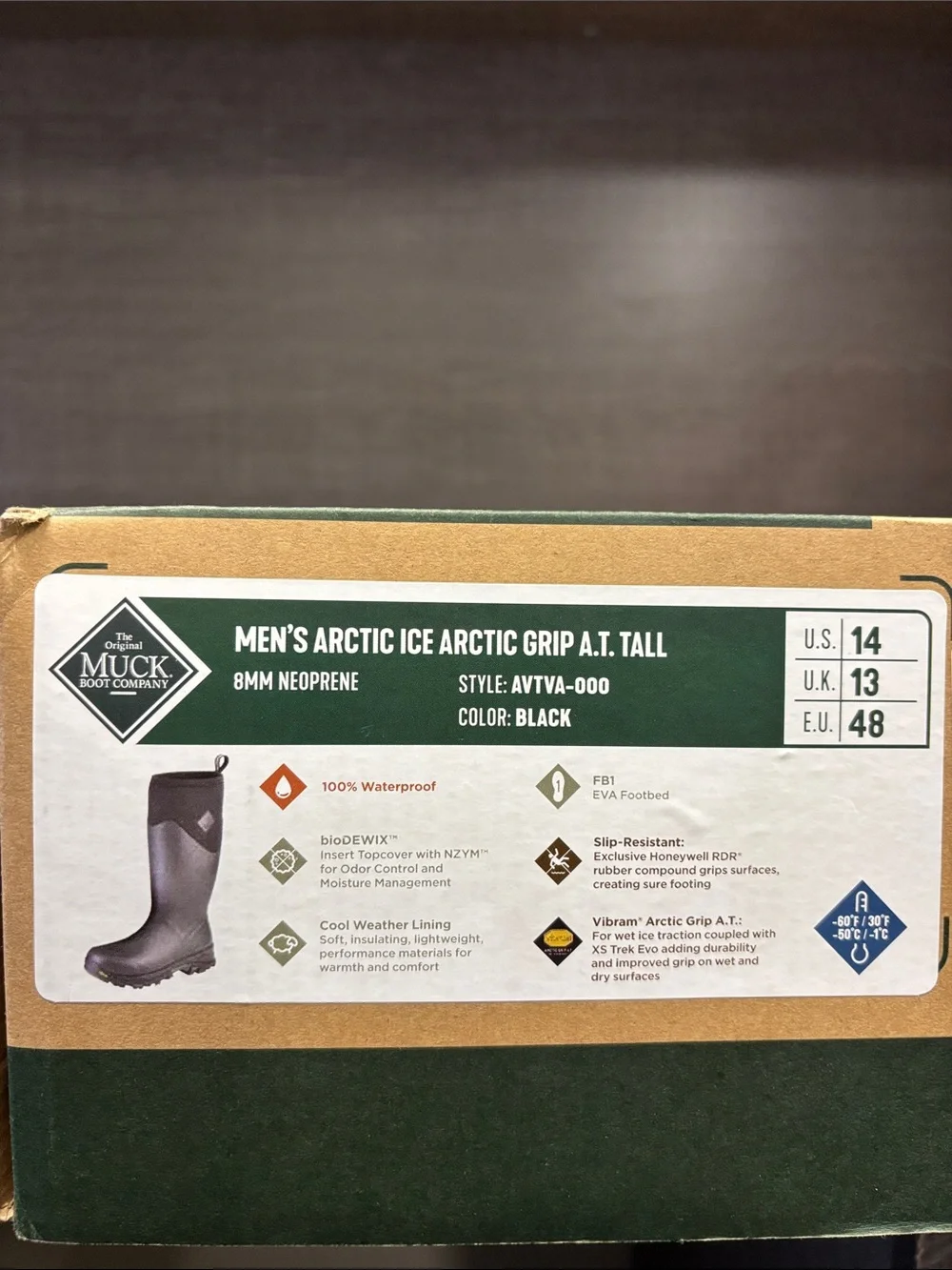 Men's Muck Arctic Ice Arctic Grip AT Boots (Black) - Size 14